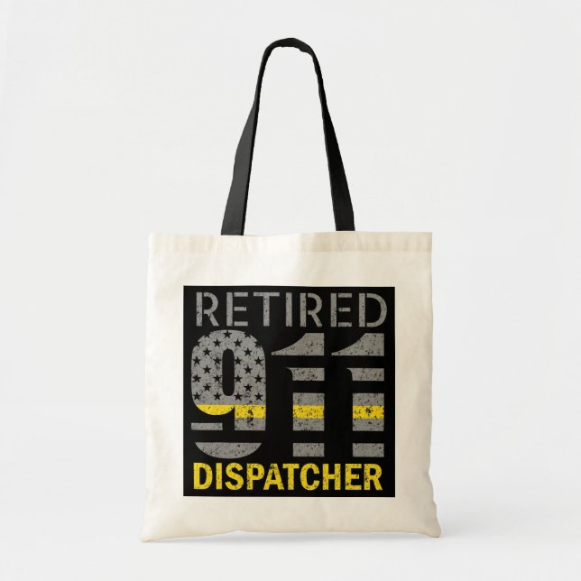 911 Dispatcher Retirement American Flag Dad Tote Bag (Front)