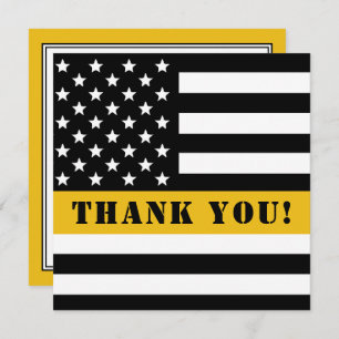 911 Dispatcher Thin Gold Line Appreciation Card