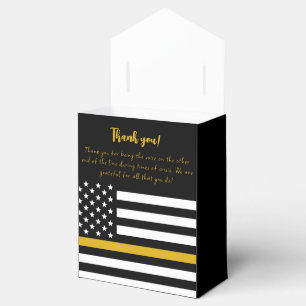 911 Dispatcher Thin Gold Line Flag Appreciation Favour Box