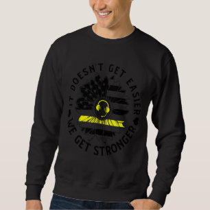 911 Dispatcher Usa Flag Sunflower First Responders Sweatshirt