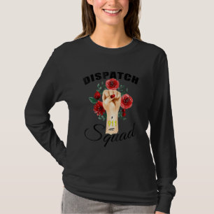 911 Dispatcher Usa Flag Thin Yellow Line Dispatch T-Shirt