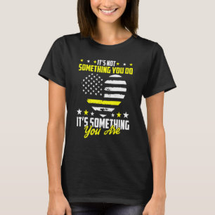 911 Dispatcher USA Thin Gold Line US Flag Heart Op T-Shirt