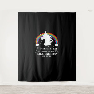 911 Dispatchers Fabulous Magical Like Unicorns Fun Tapestry
