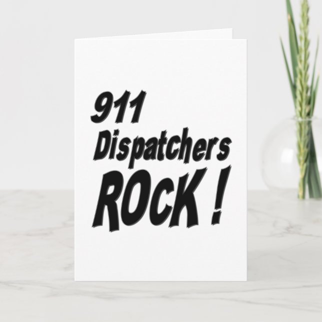 911 Dispatchers Rock! Greeting Card (Front)