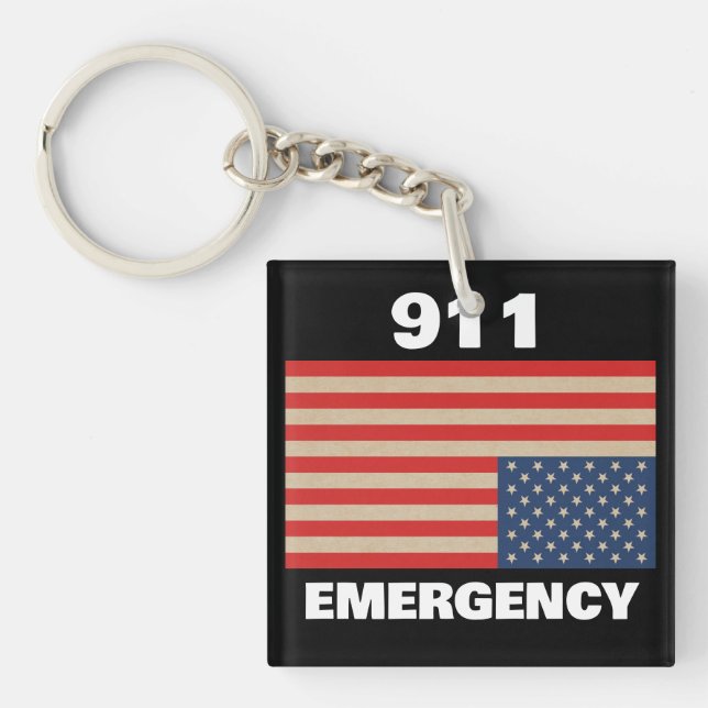 911 Emergency Keychain (Front)