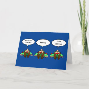 911 Exhausted Elves Christmas Card