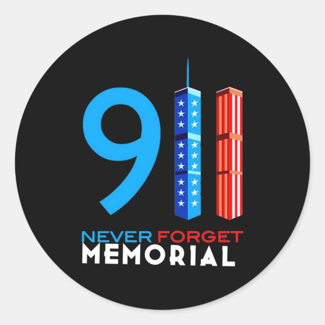 911 memorial 911 memorial  classic round sticker (Front)