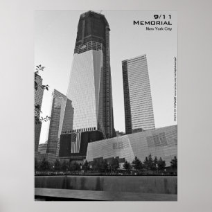 911 Memorial NYC Poster 18x24 BW8