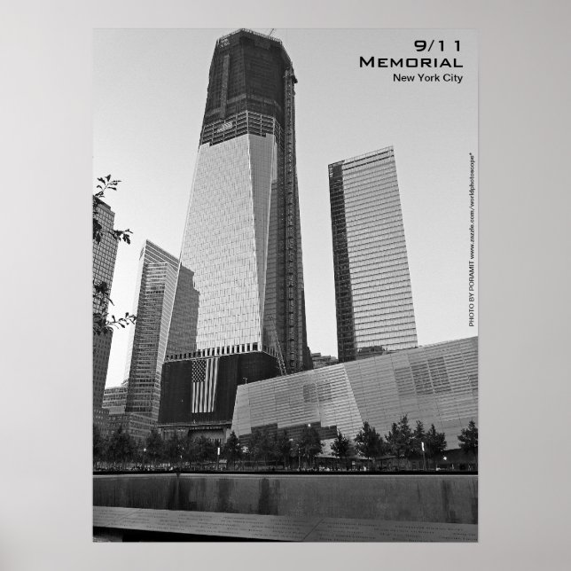 911 Memorial NYC Poster 18x24 BW8 (Front)