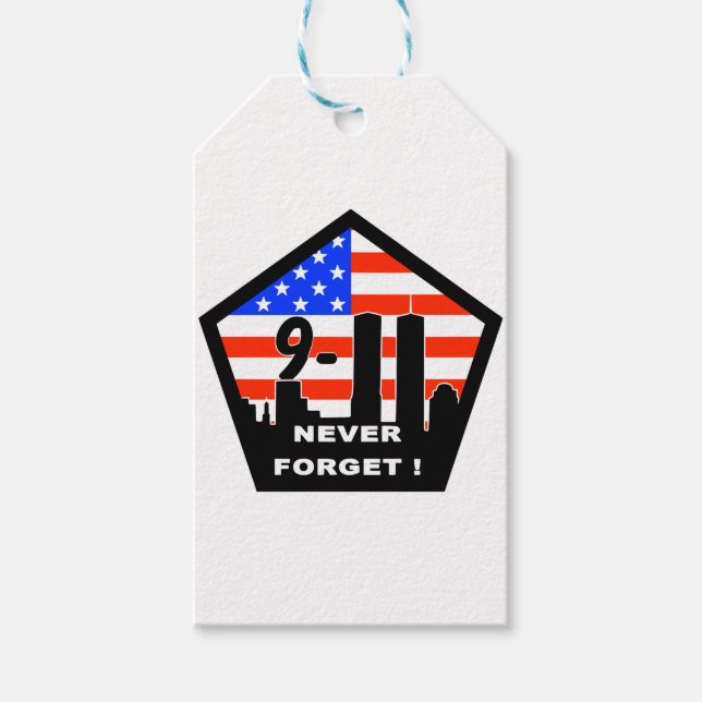 911 never forget gift tags (Front)