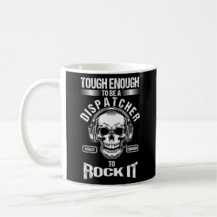 911 Operator Dispatcher Skull Usa First Responders Coffee Mug