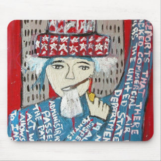 911 WAS FIXED RED MOUSE PAD