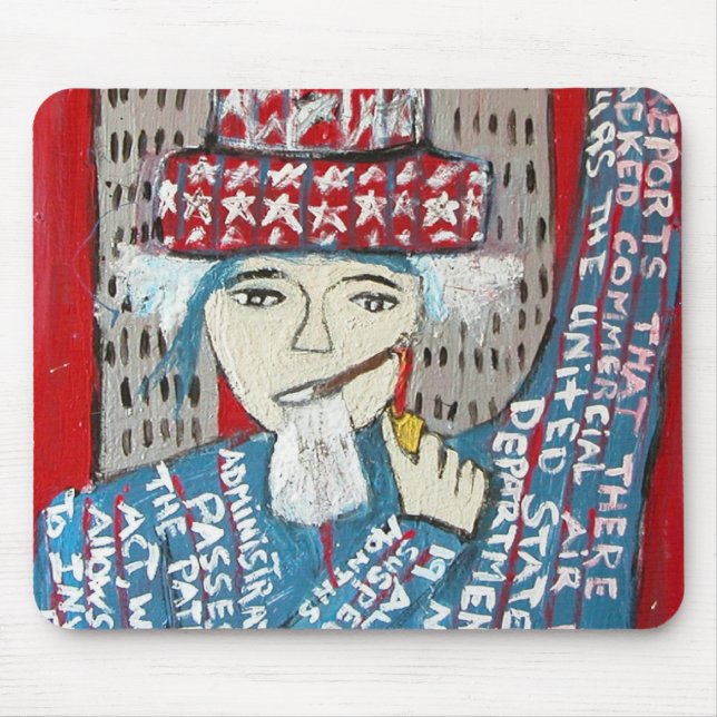 911 WAS FIXED RED MOUSE PAD (Front)