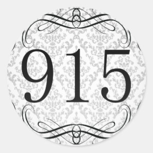 915 Area Code Classic Round Sticker