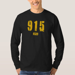 915 EPTX El Paso TX Rough Stencil Design T-Shirt