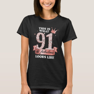 91 & Fabulous I Black Peach Party Group Candid Pho T-Shirt