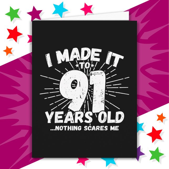 91 Year Old Sarcastic Meme Funny 91st Birthday Card (Creator Uploaded)