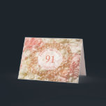 91st Birthday card for grandma, pearls and petals<br><div class="desc">91st birthday greetings for grandma with pearls and petals. A beautiful way to wish your sister a happy birthday. Pink pearls lie an a bed of pink and white petals. A very feminine card for a woman. Celebrate a sister's birthday with petals and pearls. A really elegant card to give...</div>