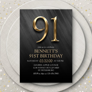 91st Birthday Invitation
