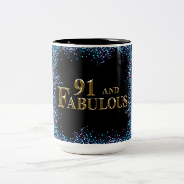 91st  Birthday  Two-Tone Coffee Mug (Center)