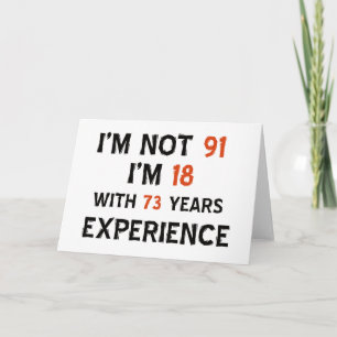 91st cool birthday designs card