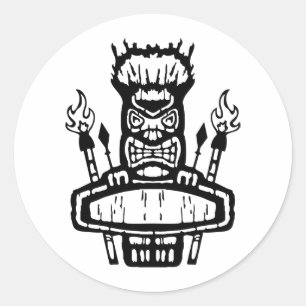 9213032011 Tiki (Rocker & Kustom) Classic Round Sticker