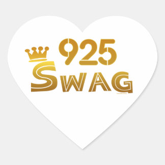 925 California Swag Heart Sticker