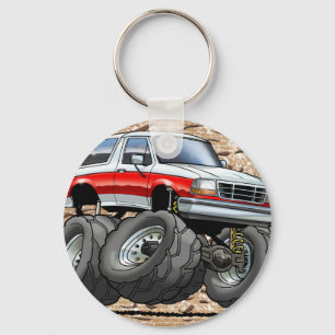 92-96 White R Bronco Key Ring