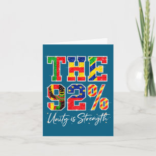 92 percent melanin queen afro 92% black women card