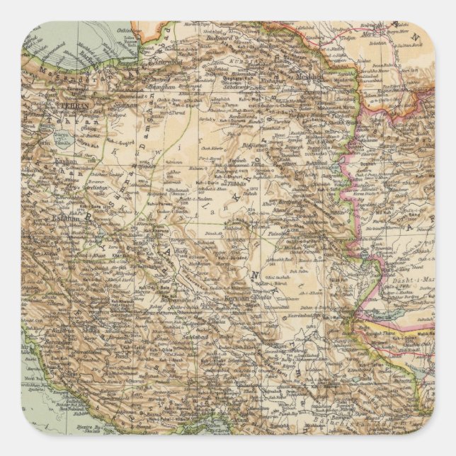 92 Persia, Afghanistan Square Sticker (Front)