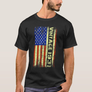 92 Year Old Gifts Vintage 1931 American Flag 92nd  T-Shirt