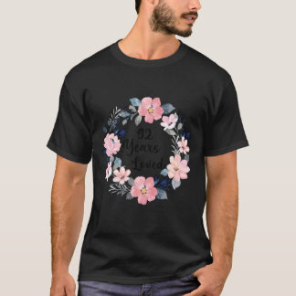 92 Years Loved 92th Birthday Floral 92 Year Old Me T-Shirt