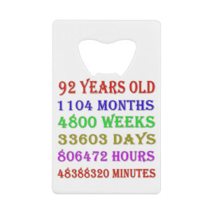 92nd Birthday Milestones