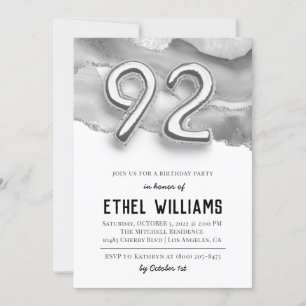 92nd Birthday Party Invitation