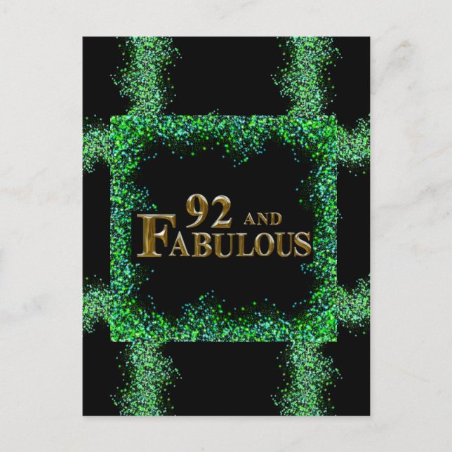 92nd Birthday  Postcard (Front)