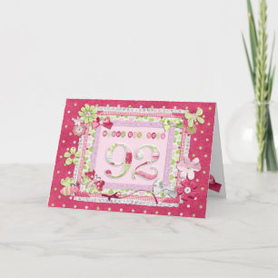 92nd birthday scrapbooking style card