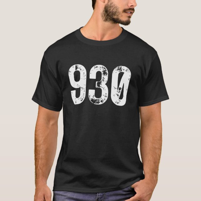 930 Area Code Evansville IN Mobile Telephone Area  T-Shirt (Front)