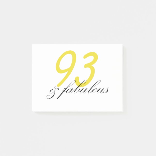 93 & Fabulous Post-it Notes (Front)
