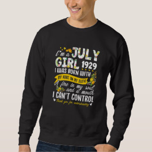 93rd Birthday Floral Girl July 1929 Sweatshirt