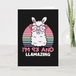 93rd Birthday Llamazing Llama 93 Year Old Birthday Card