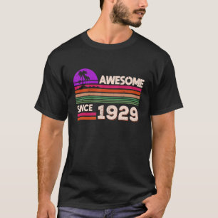 93rd Birthday Men Women Awesome Since 1929 T-Shirt