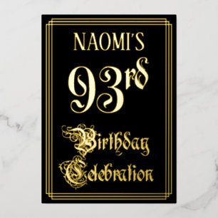 93rd Birthday Party — Fancy Script & Custom Name