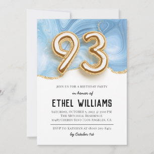 93rd Birthday Party Invitation