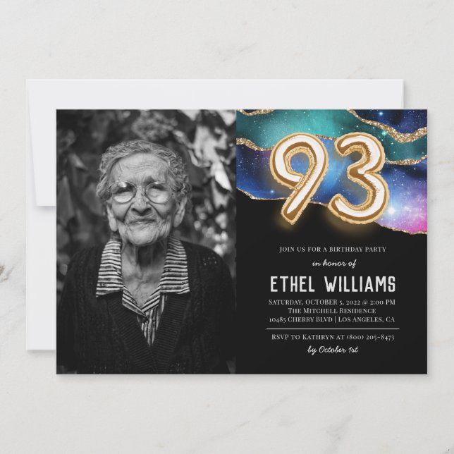 93rd Birthday Party Invitation (Front)