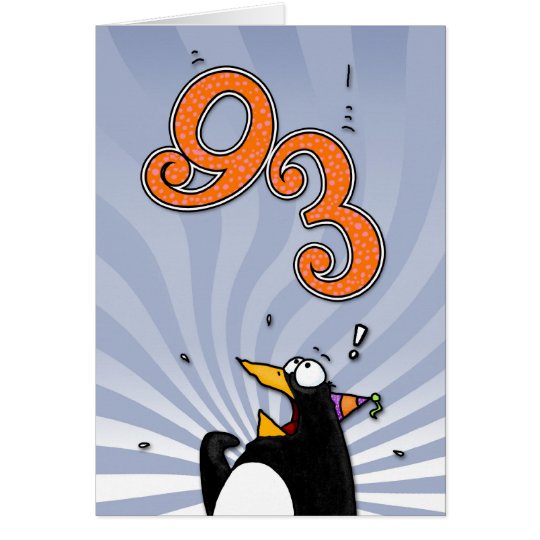 93rd Birthday - Penguin Surprise Card