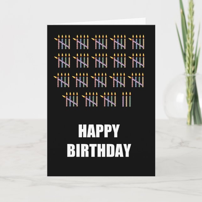 93rd Birthday with Candles Card (Front)