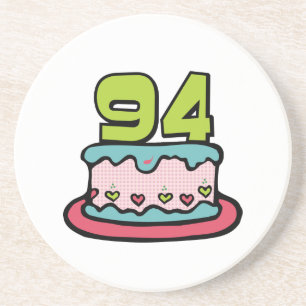 94 Year Old Birthday Cake Coaster