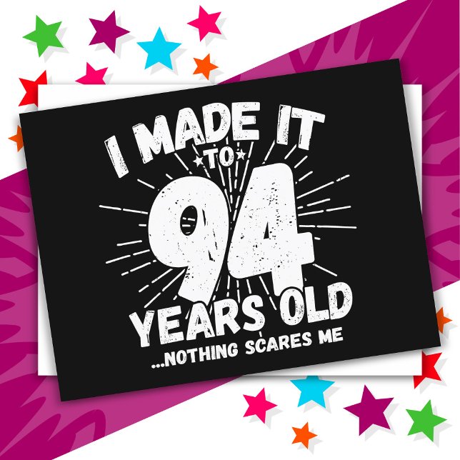 94 Year Old Sarcastic Meme Funny 94th Birthday Postcard (Creator Uploaded)