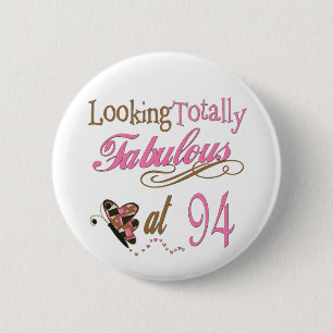 94th Birthday 6 Cm Round Badge
