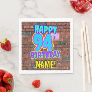 94th Birthday ~ Fun, Urban Graffiti Inspired Look Napkin